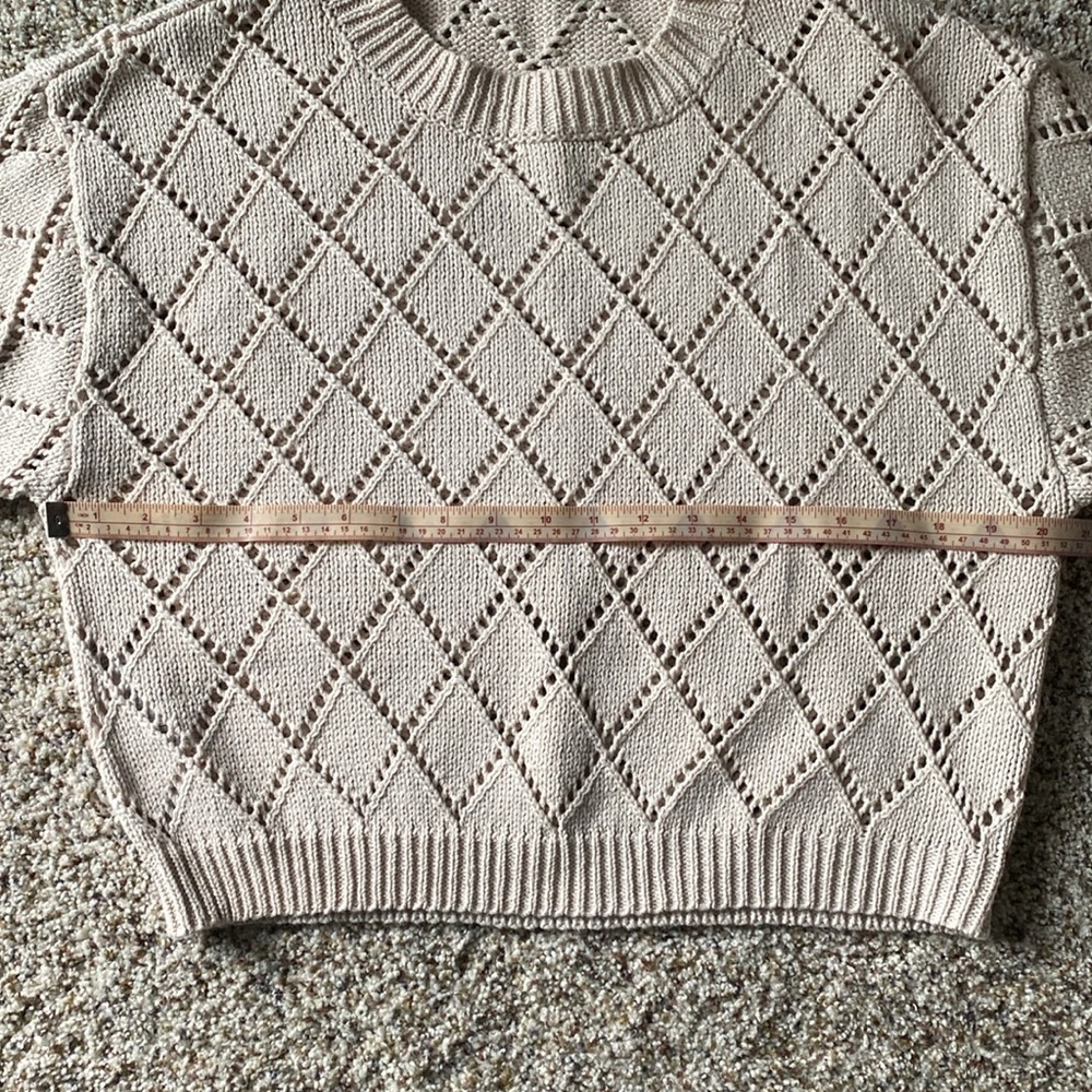 ✨LIKE NEW✨ Mango Aleta Cotton cropped openwork sweater - Picture 12 of 15